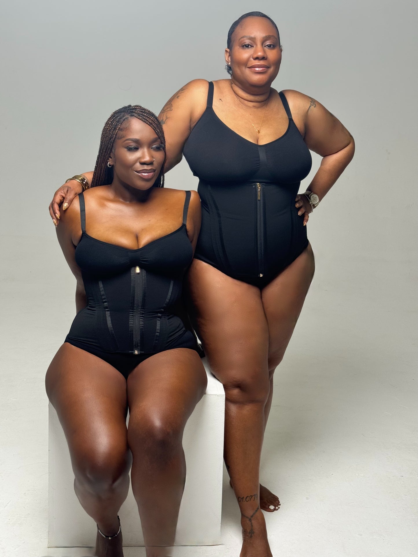 Cinched Waist Trainer Black