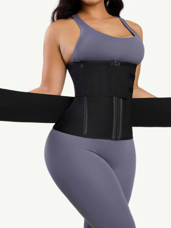 Wholesale Steel Boned Tummy Control Waist Trainer with Double Belts