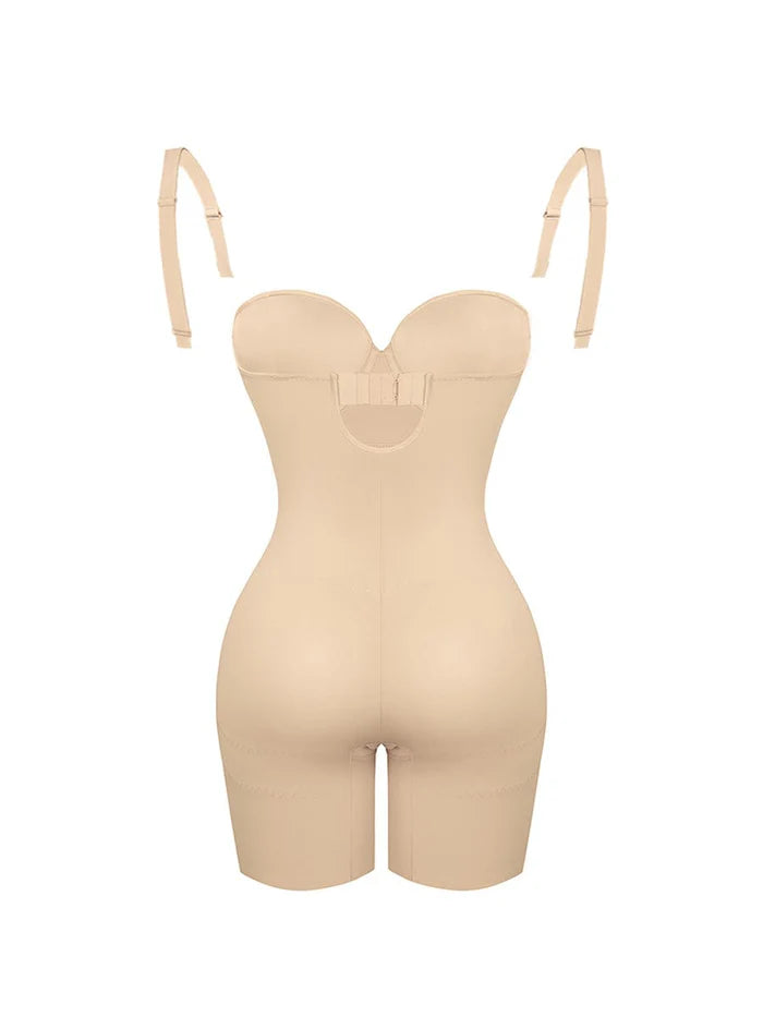 Wholesale Back Smoothing Underwire Cup Push Up Bra Strapless Shortie Bodysuit